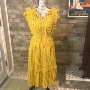 Umgee Yellow Midi Dress